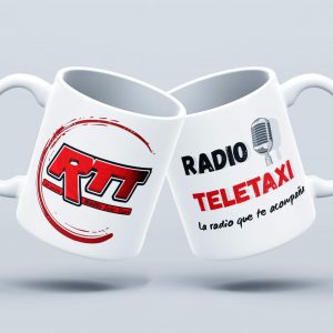 Taza Radio TeleTaxi – Logo (Impresión a Doble Cara)